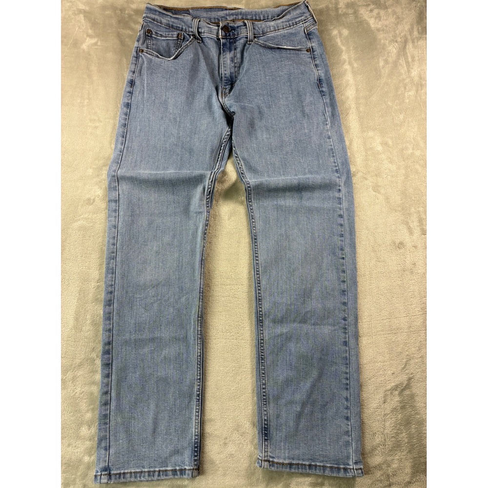 Levi Strauss & Co 505 Regular Fit Jeans Light Wash Blue Denim Mens 32x32 Western